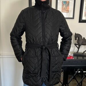 Athleta Black Quilted Puffer Jacket